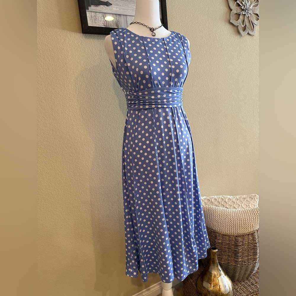 North Style Women’s Purple Dress with White Polka Dots - Size 4P